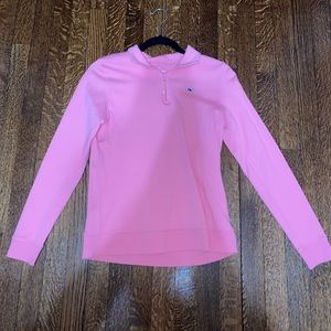 Super cute, pink quarterzip. Worn 1x, vineyard vines, great quality/condition.